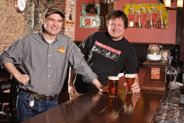 YB brewery 1/2 - owner and brewmaster liam pose with a pint - shot by //d. for The Scope