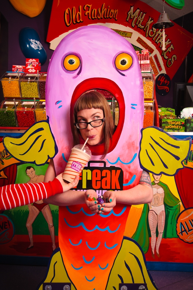 Freak Lunchbox 1/1 - Coddette and her pal Terri Jane have a shake - shot by //d. for The Scope